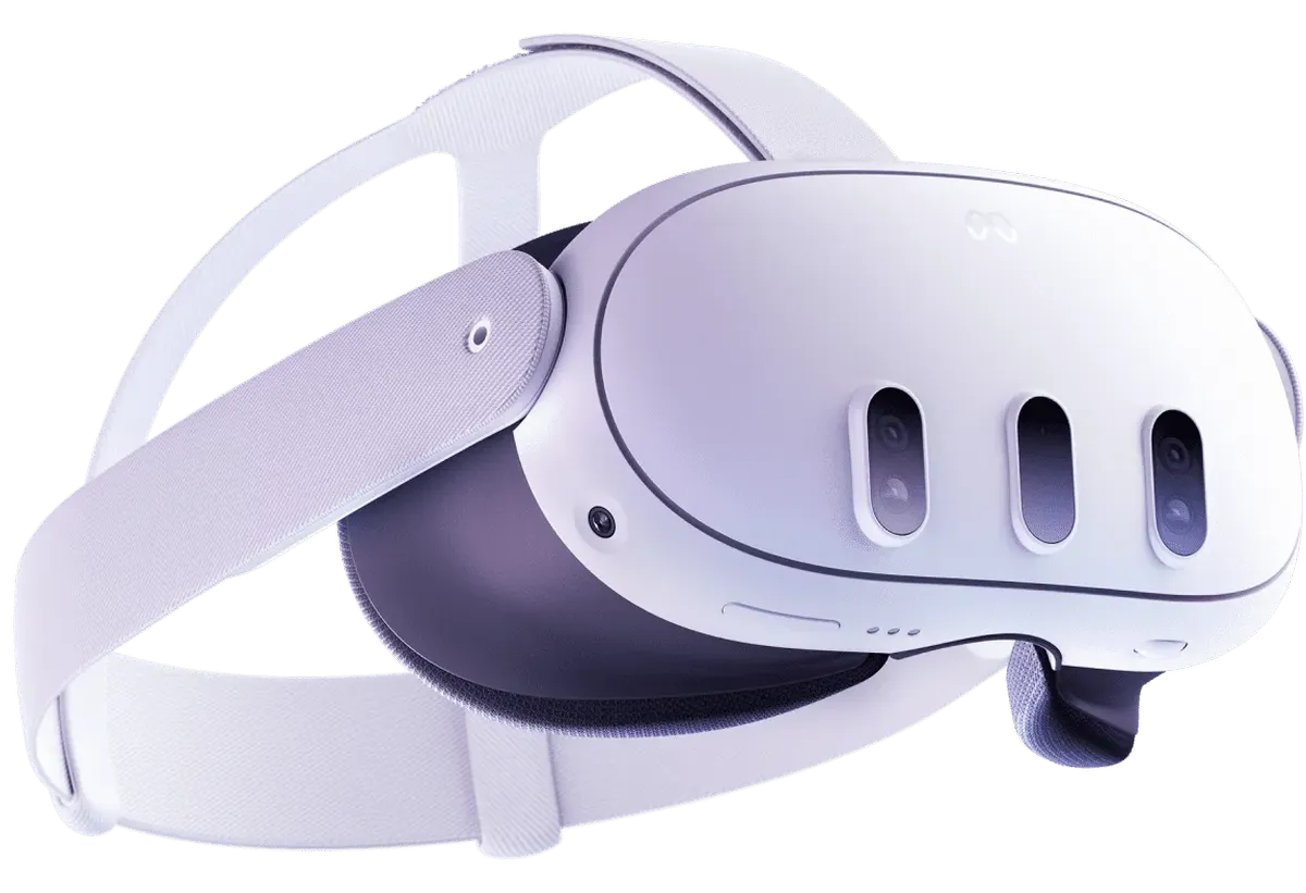 Meta Quest 3 Virtual Reality headset for immersive flying