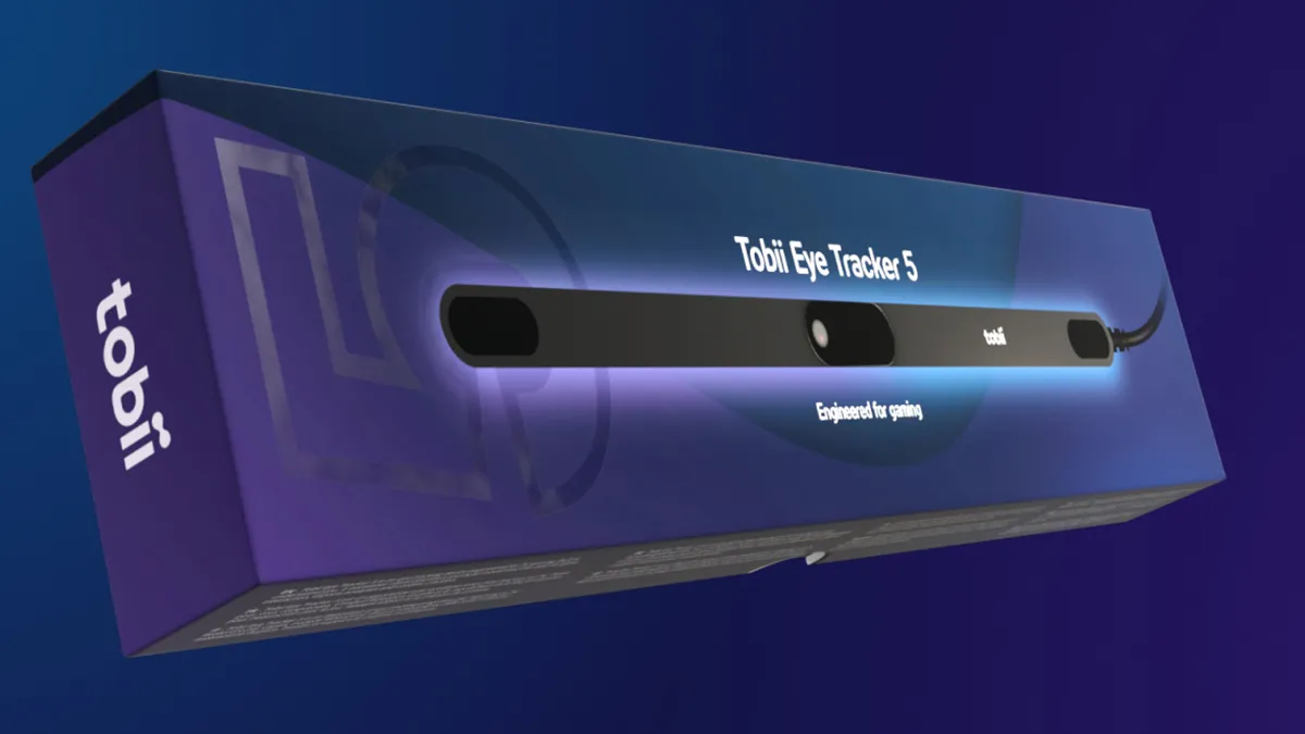 Tobii Eye Tracker 5 head tracking bar for flight simulation